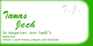 tamas jech business card